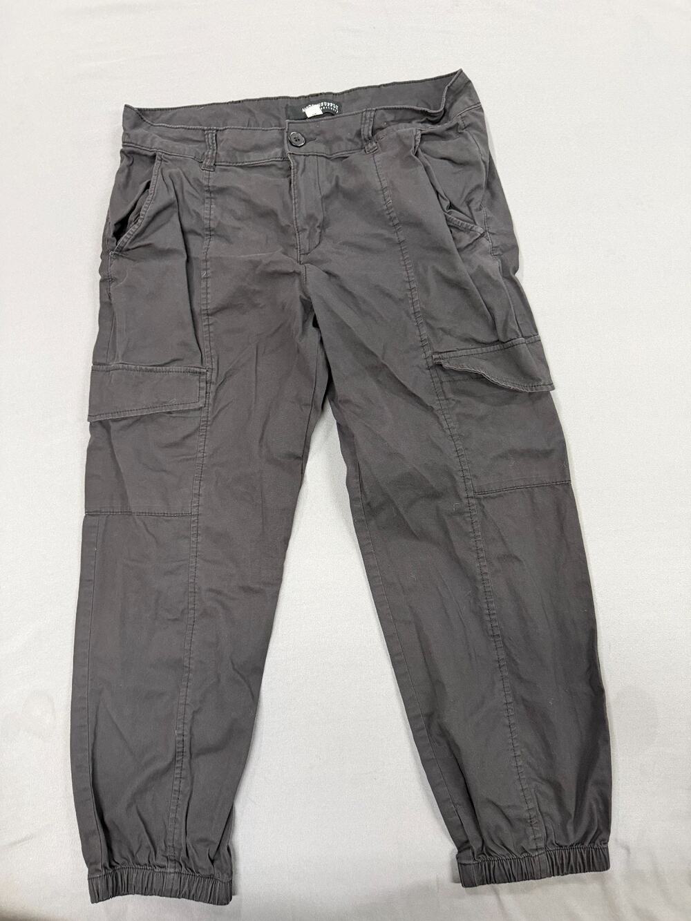 Sanctuary Modern Supply Women's Size 32 Black Cargo Jogger Pants Elastic Ankle